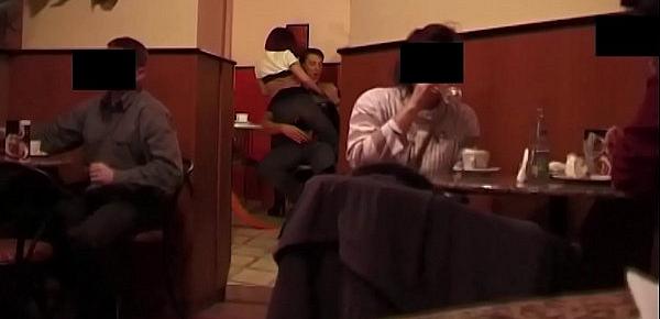  brutal anal in a public coffee shop